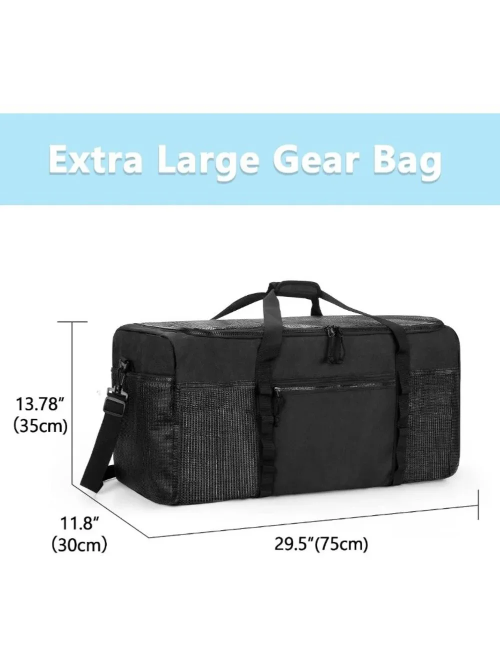 XL Mesh Dive Duffel Bag - Oversized Sport Bag for Scuba, Snorkeling, Beach & Gym